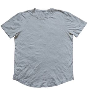 New  Buck Mason Curved Hem Crew Tee – Light Sage | USA Made Size Small